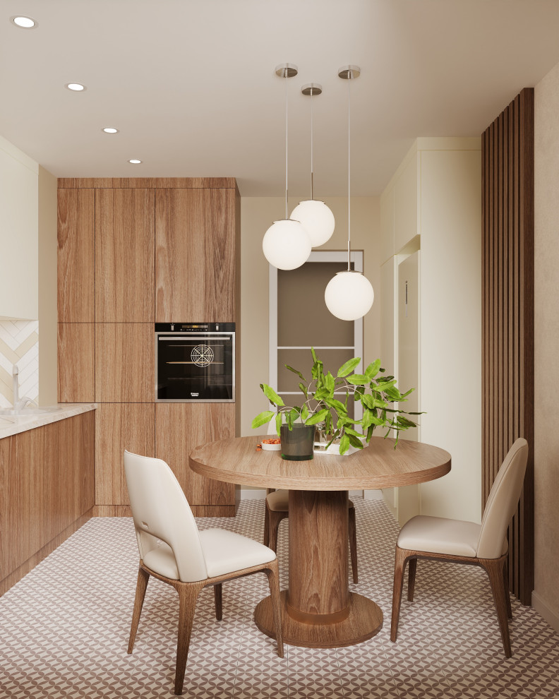 Кухня в бежевых тонах