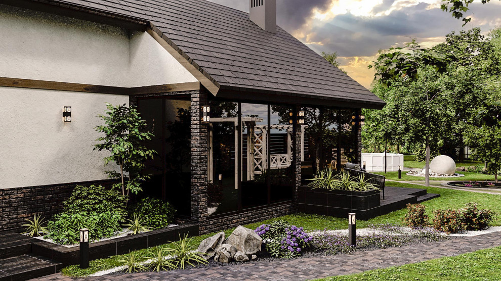 Дизайн- проект  фасада и благоустройства  жилого дома