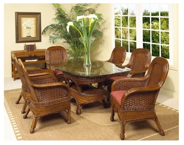 Tropical Rattan Dining Room Sets : Rattan and Wicker Dining Room