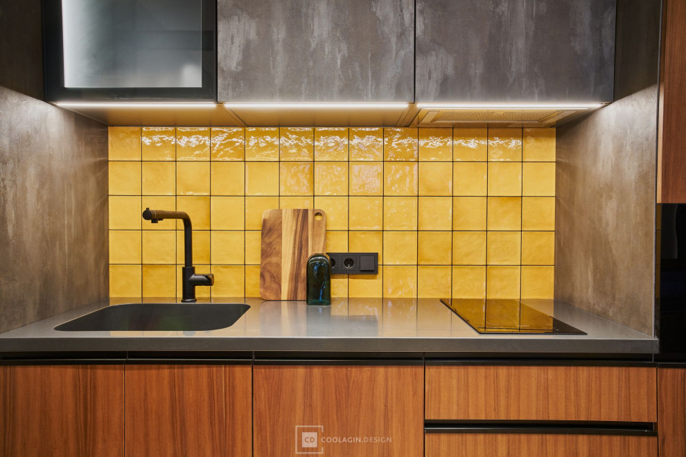 Стильный интерьер с жёлтыми акцентами