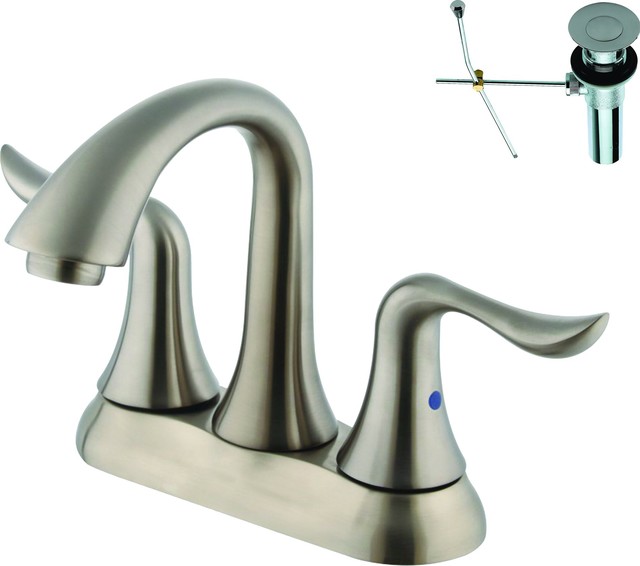 Yosemite Home Decor 4" Center Set Lavatory Faucet, Nickel, YPH3204VF