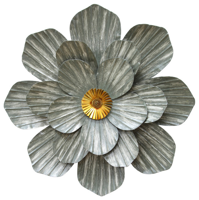 Stratton Home Decor Wood Metal Hand Painted Antique Flower Wall Yellow - Stratton Home Decor Flower Wall Art Stratton Home Decor Wood Metal Hand Painted Antique Flower Wall Yellow - Stratton Home Decor Flower Wall Art