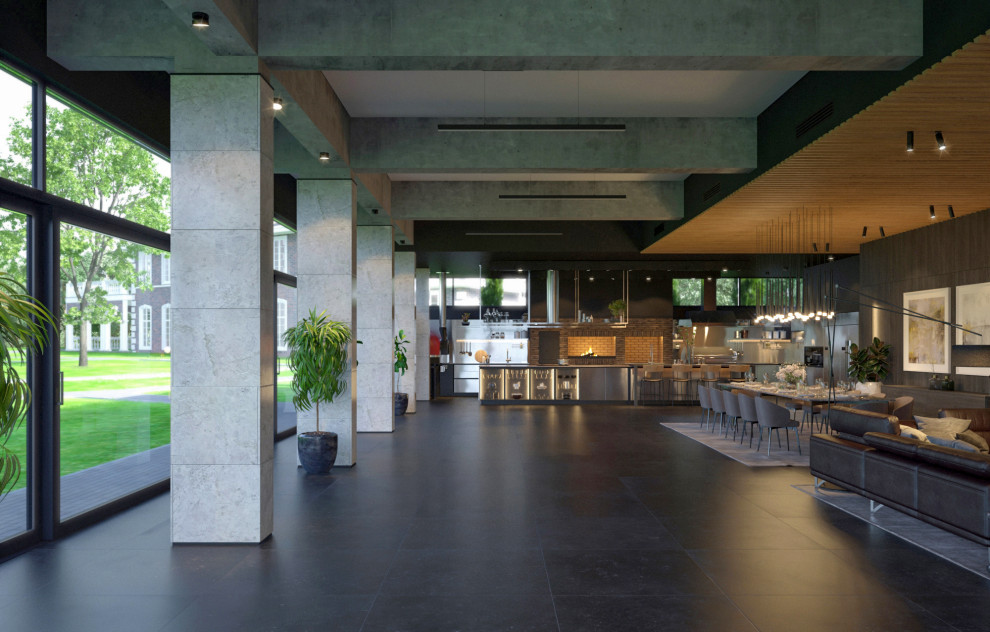 Интерьер павильона летней кухни