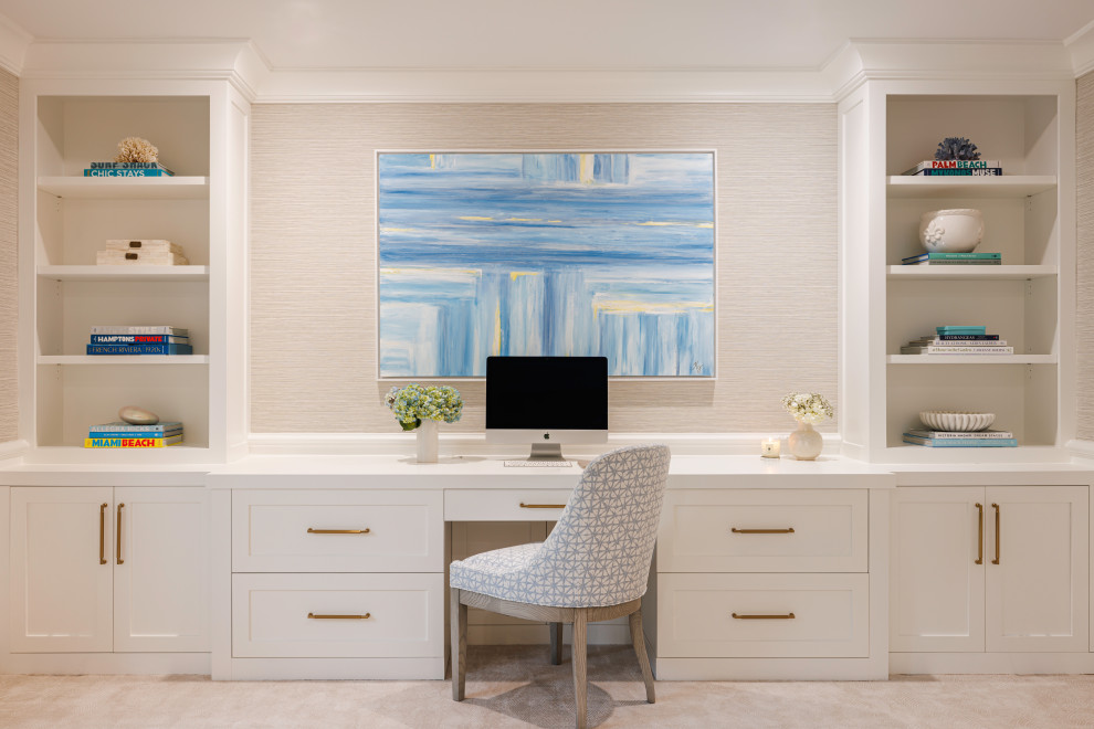 Palm Beach Full Home Renovation & Design - Beach Style - Home Office ...