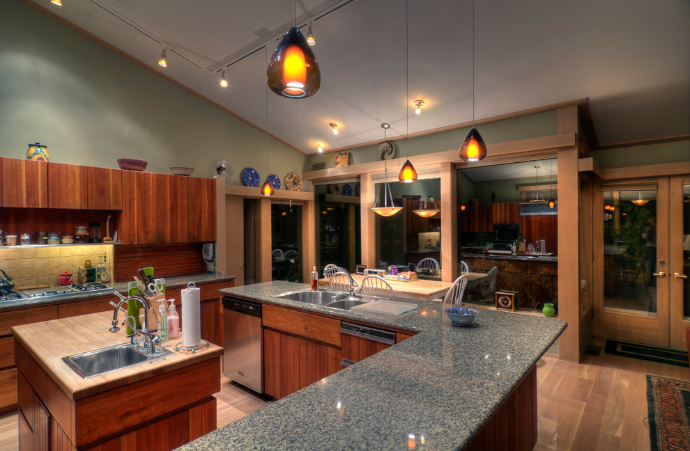 This is an example of an eclectic kitchen in Seattle.