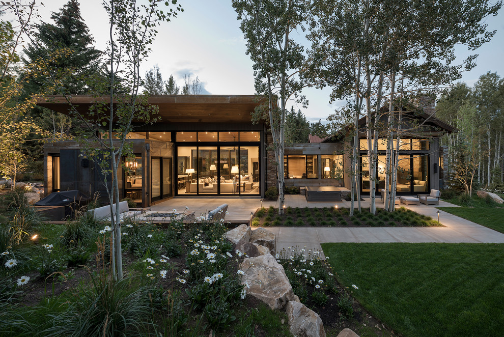 Inspiration for a large contemporary home design remodel in Salt Lake City