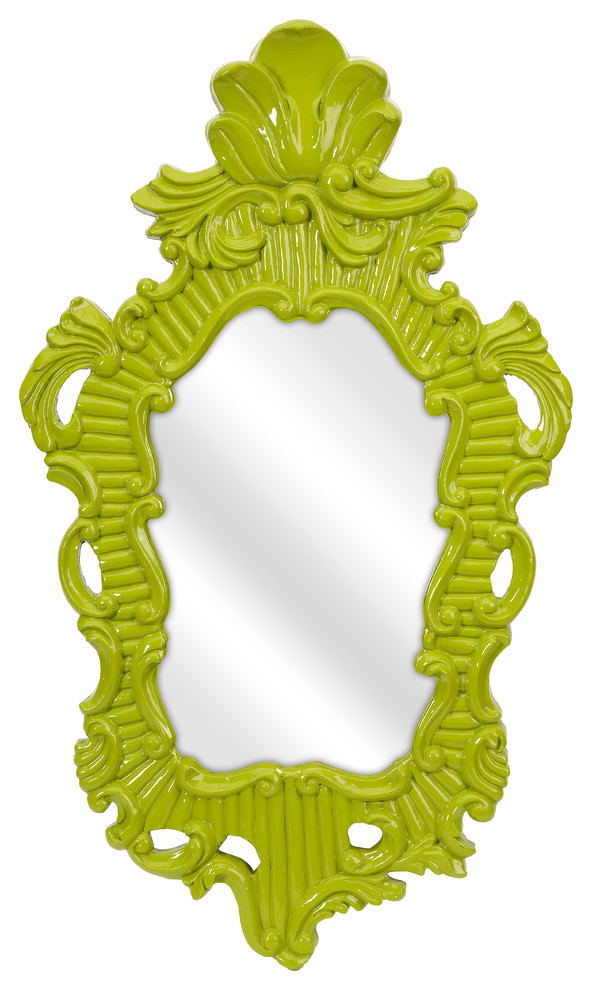 Finely Green Baroque Wall Mirror