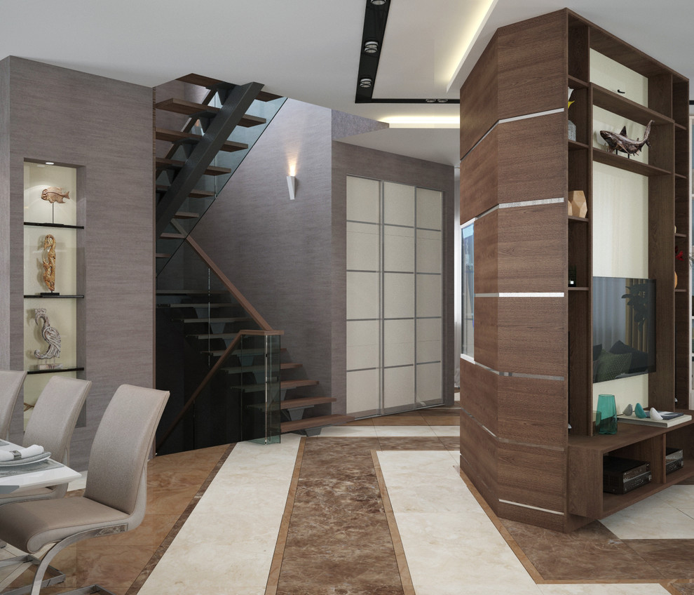 зона холла с лестницей