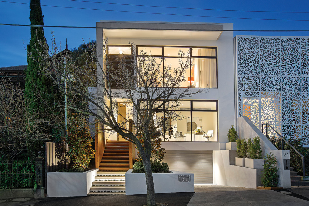 Inspiration for a contemporary exterior in Melbourne.