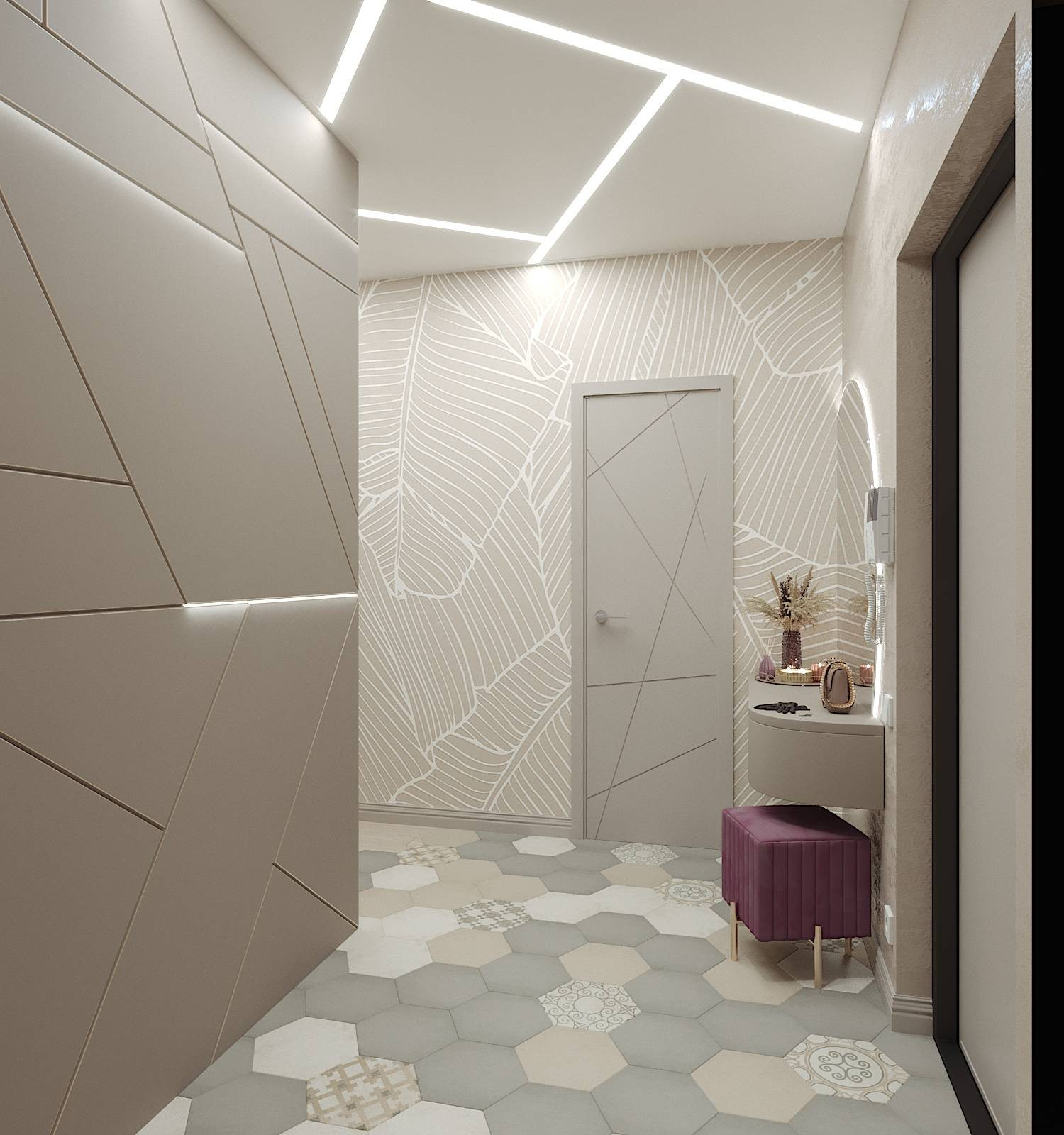 прихожая в небольшой уютной квартире в городе Тюмень