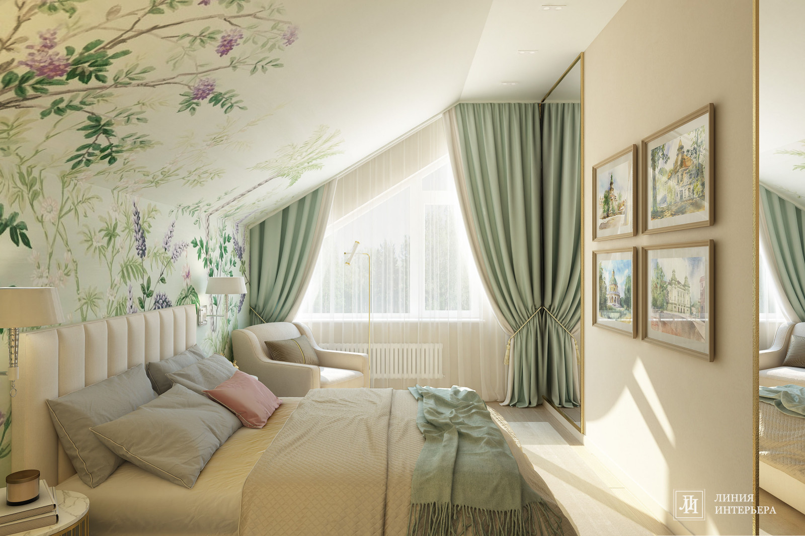 Дизайн спальни в доме