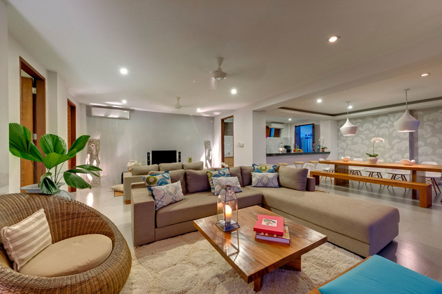 Villa Lombok contemporary-vardagsrum