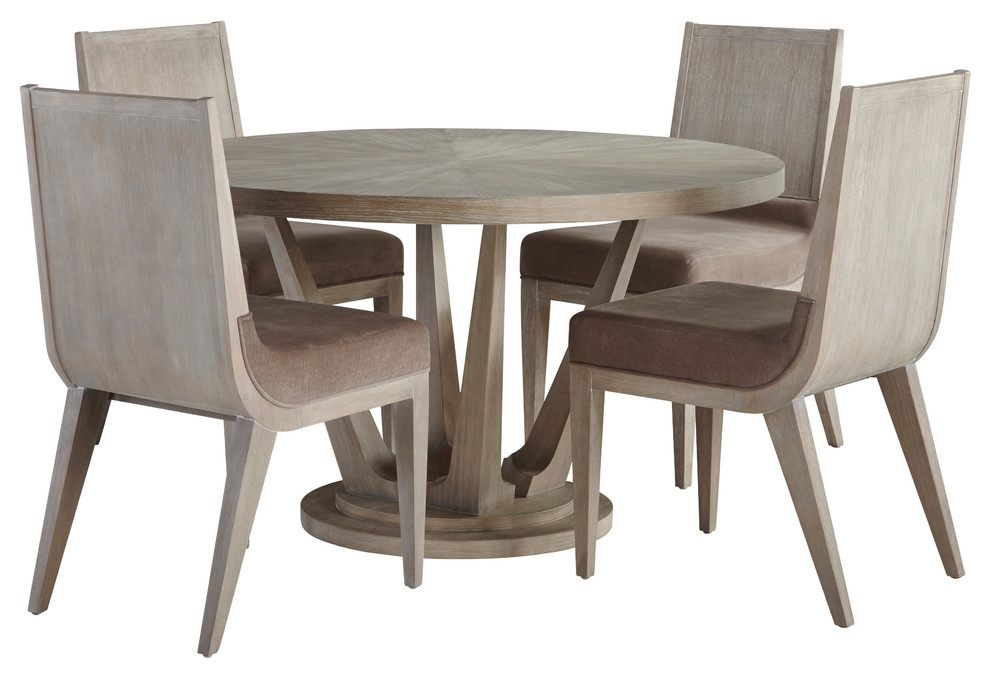 Palliser Furniture, Alexandra 5-Piece Dining Set, Round Table, 4 Side Chairs