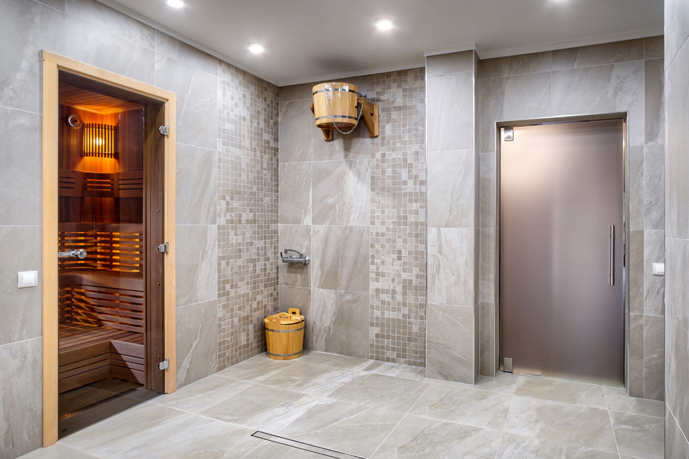 Банный комплекс с сауной, кедровой бочкой и бассейном