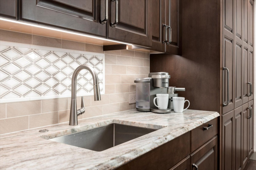 Home design - huge transitional home design idea in Seattle