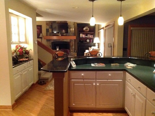 Bar Counter Top Granite Edge In Kitchen