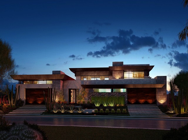 2013 New American Home - Contemporary - Exterior - Las Vegas - by ...