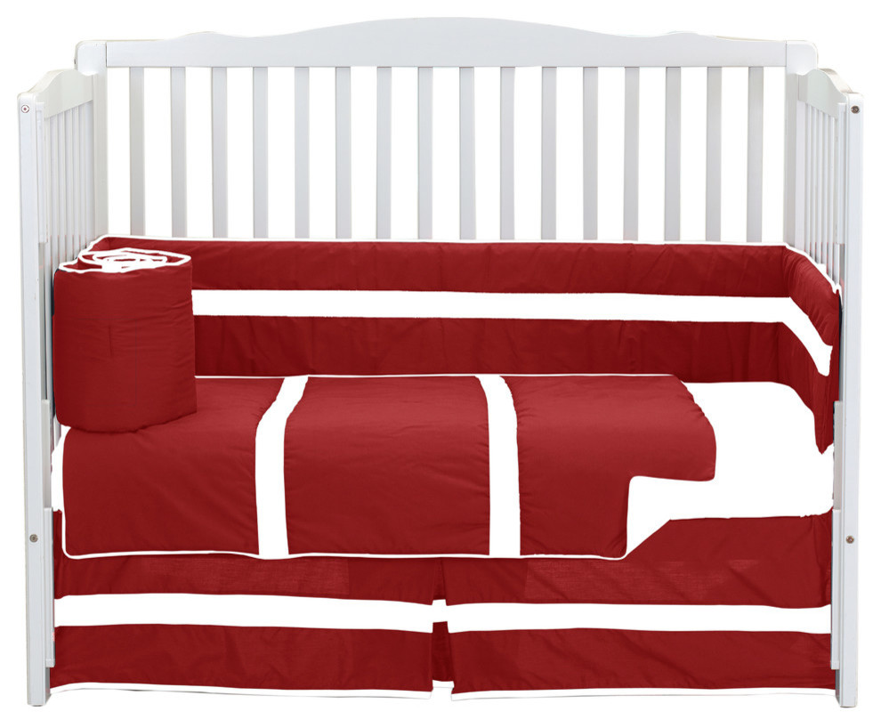 Solid Stripe Crib Bedding Set Contemporary Baby Bedding by aBaby