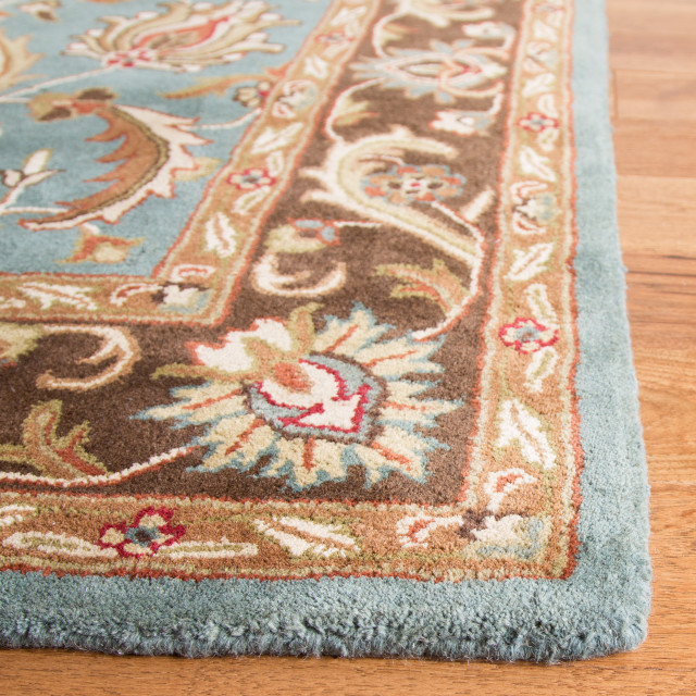 Safavieh Heritage Collection HG812 Rug, Blue/Brown, 9' X 12'