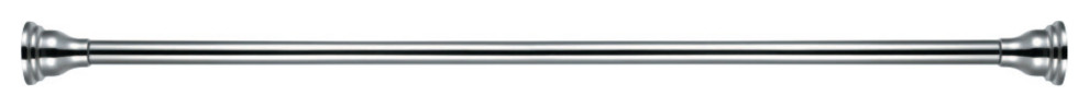 SR111 Americana 72" Tension Shower Rod With Decorative Flange, Polished Chrome