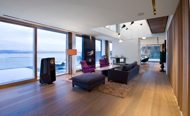 Haus Am See Modern Wohnzimmer Munchen Von Vonmeiermohr
