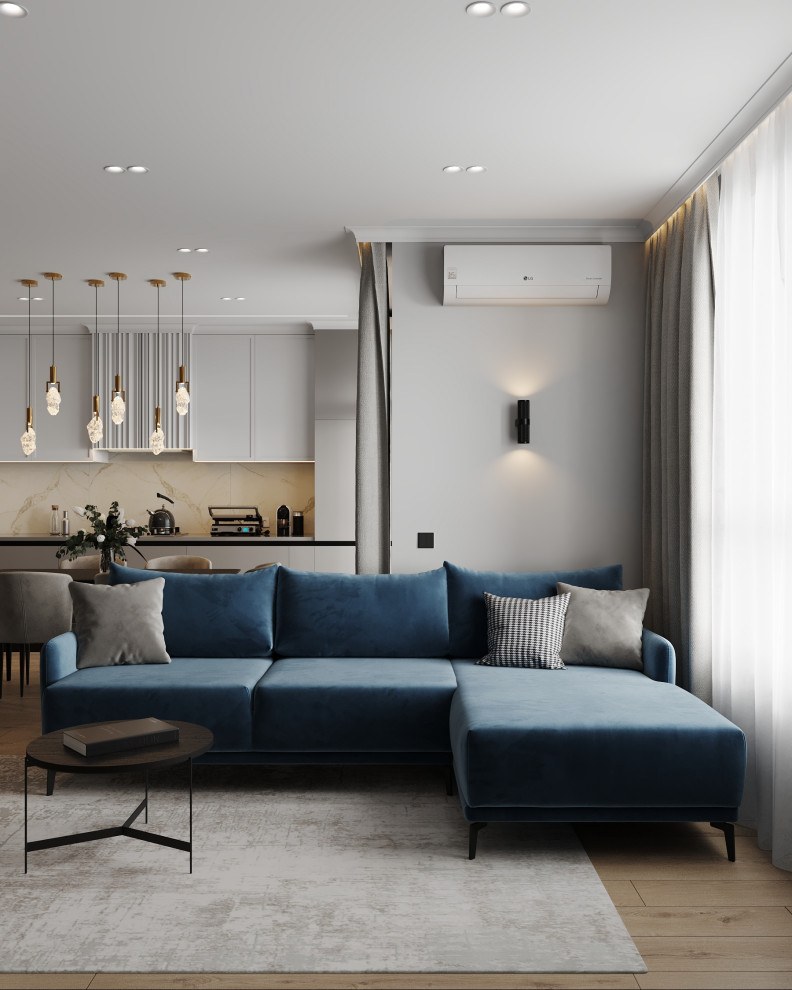 Кухня-гостиная (четырехкомнатная квартира в ЖК "Илмари", Пенза)