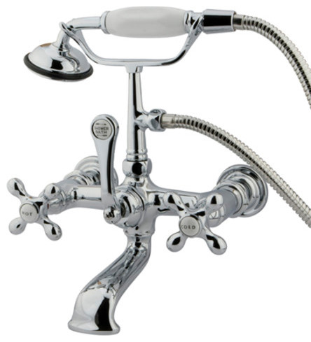 Kingston Brass CC558T Vintage Wall Mounted Clawfoot Tub Filler - Polished