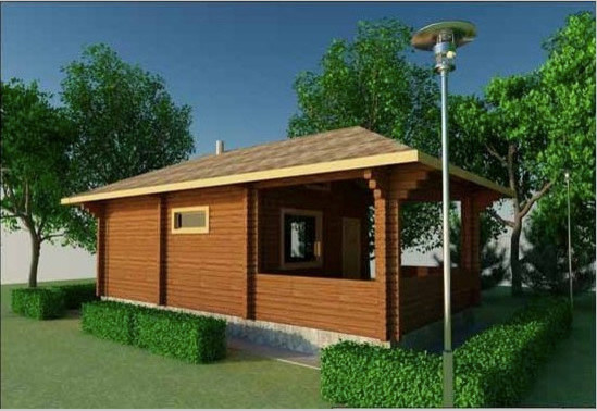 Баня площадью 24 м2 (код Б-0024-О-0)