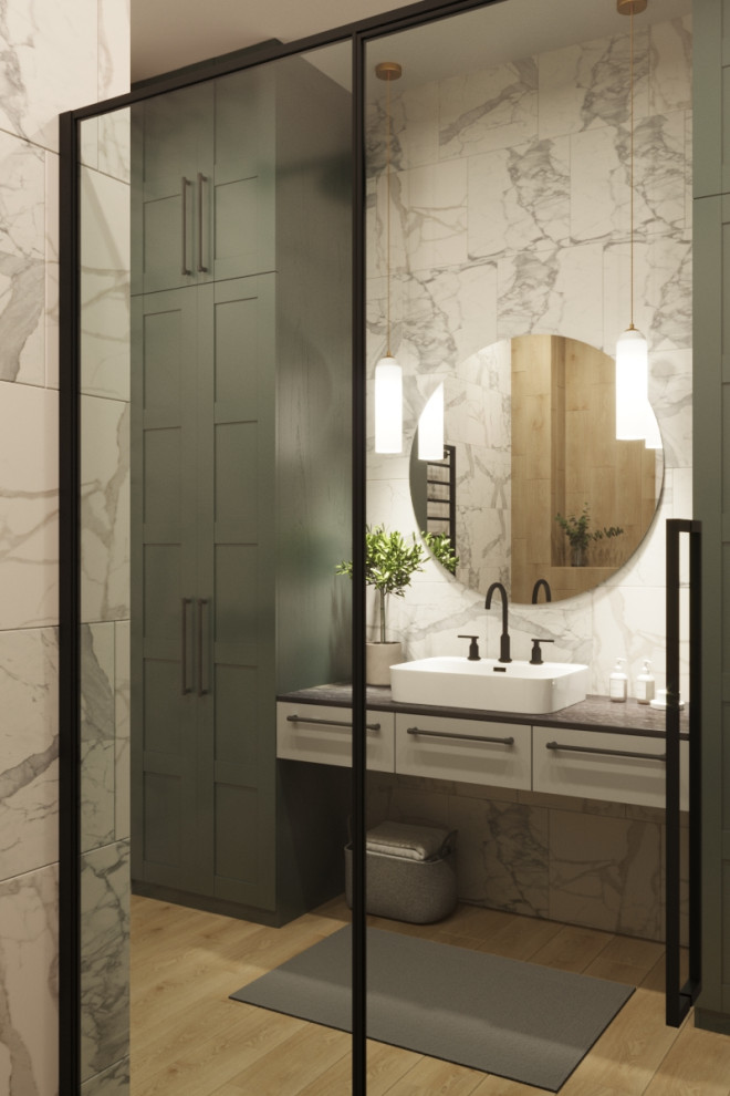 Коттедж с камином, современная классика