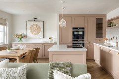Room Tour: An Earthy Pink Kitchen Lifts a Family Living Space