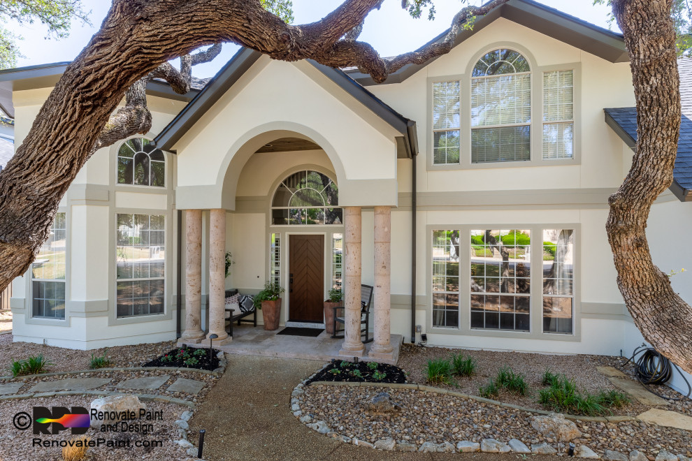 Stucco House Improvements - Contemporary - Exterior - Austin - by ...