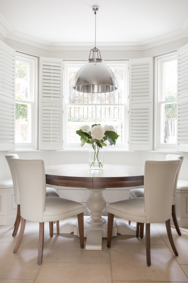 Inspiration for a transitional dining room in London.