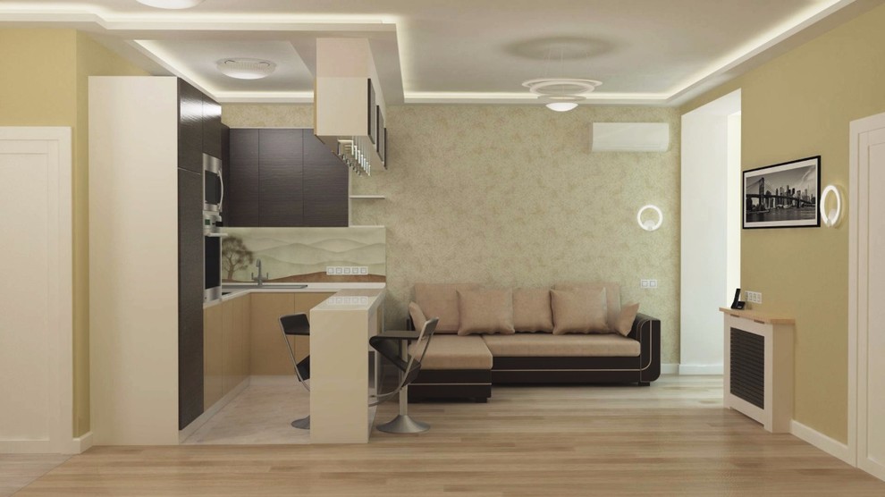 Гостиная в кофейных тонах