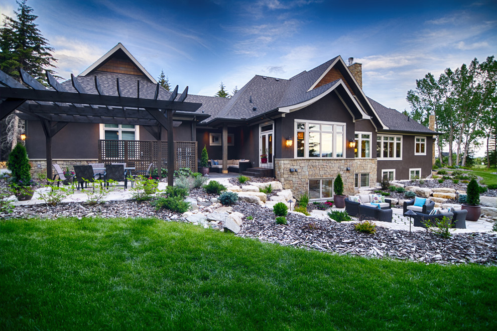Inspiration for a transitional home design remodel in Calgary