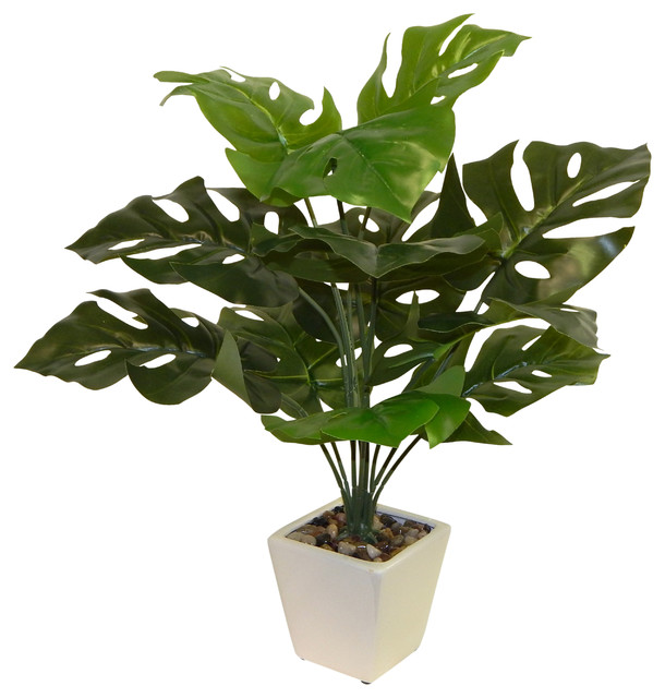 Faux Monstera Floor Plant Tropical Artificial Plants And Trees