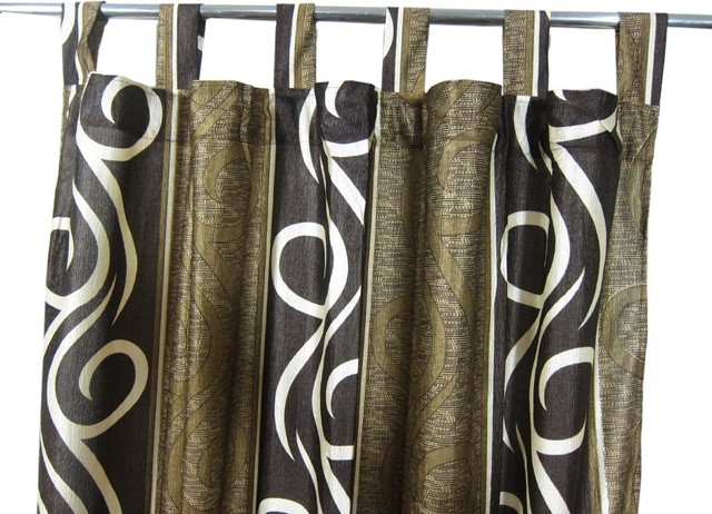 Patterned Curtains Luxurious Drapes Drapery Window Panels Pair Tab