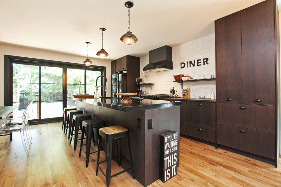Inspiration for an industrial kitchen in Toronto.