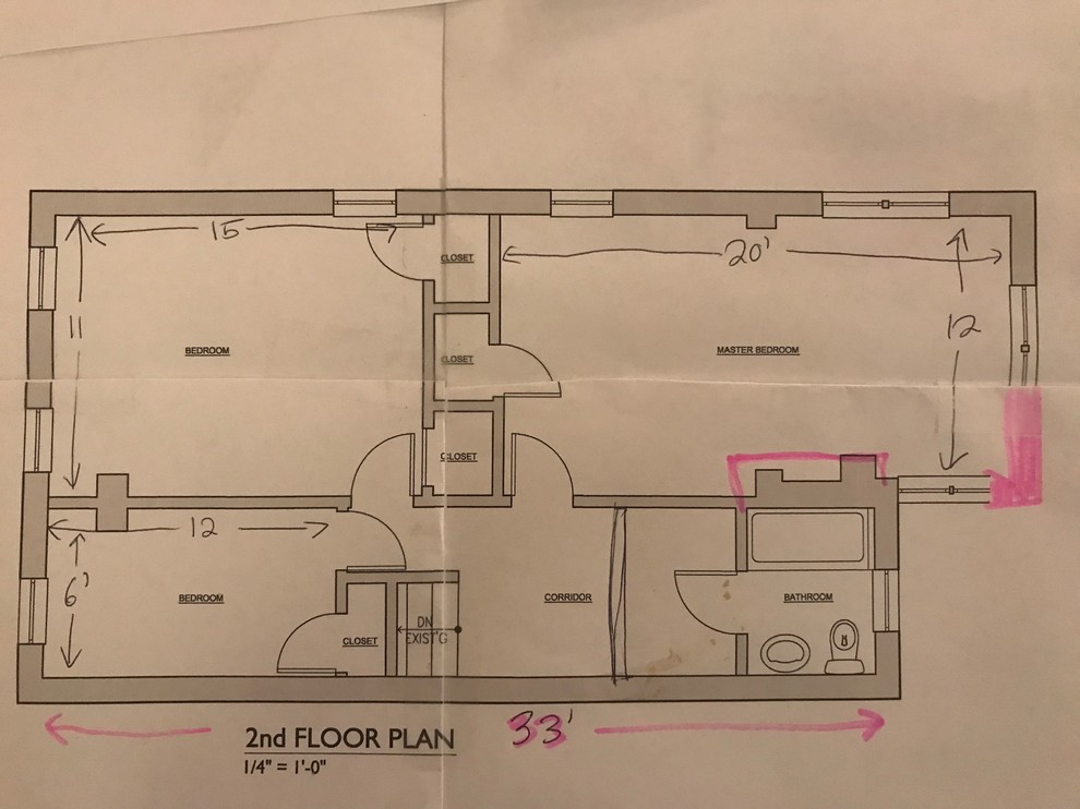 Where might we add a second bathroom?