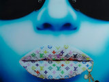 Luxury Brand Lips Artwork - Andrew Martin Louis Vuitton Purple | OROATRADE 39 x 39