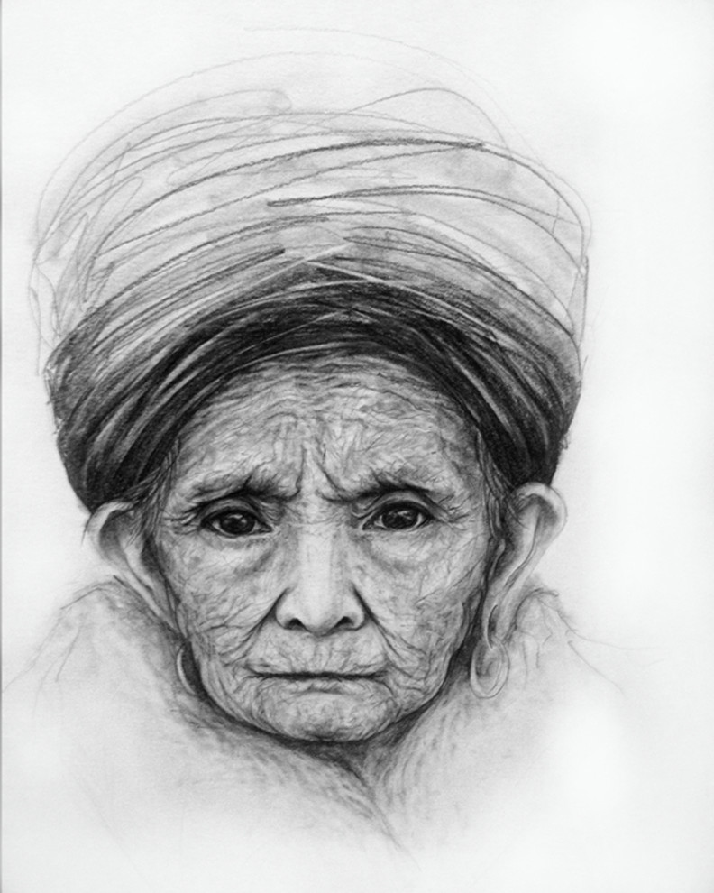 Woman Portrait Pencil Drawing