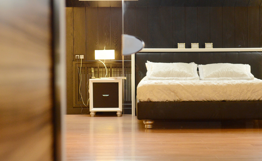 "неоклассический контраст" 2х уровневая квартира