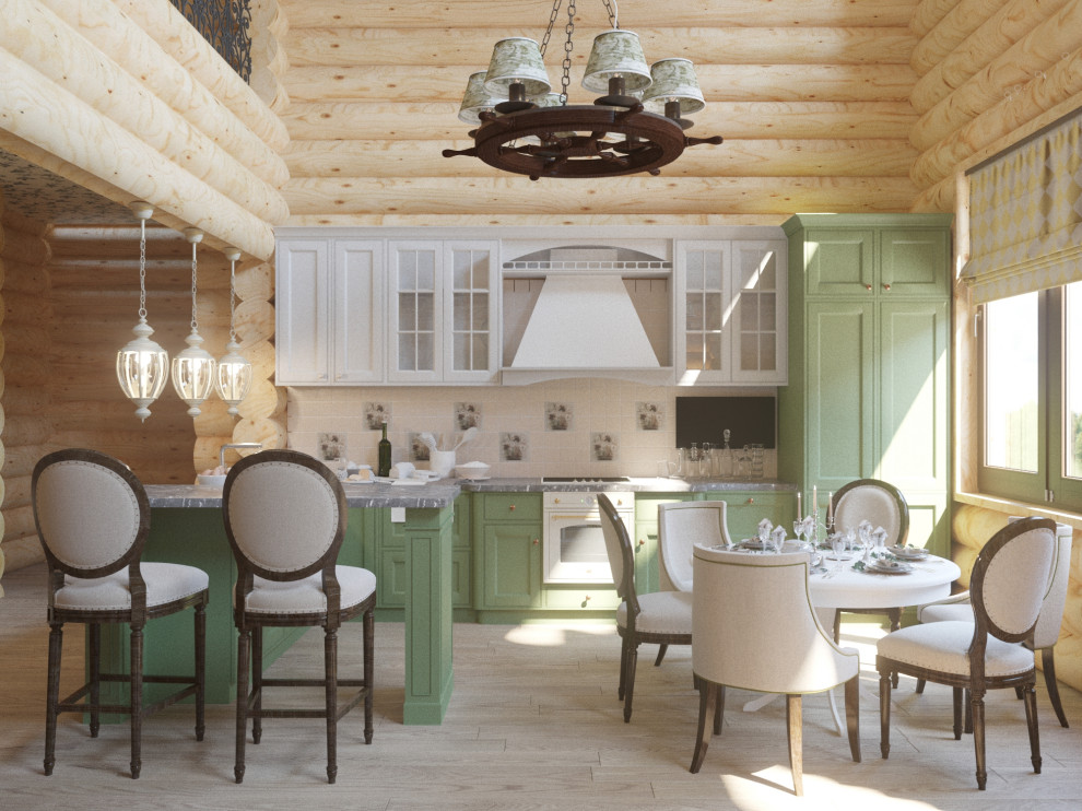 Загородный бревенчатый дом