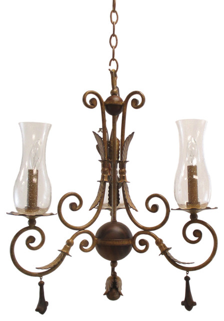 Kalco Bilston 3 Light Chandelier Bellagio Finish Mediterranean Kalco Bilston 3 Light Chandelier