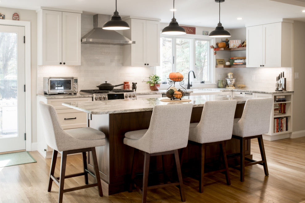 Inspiration for a transitional kitchen remodel in Boston