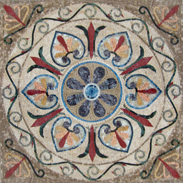 Arabesque Floral Mosaic - Yanu - Mediterranean - Tile Murals - by ...
