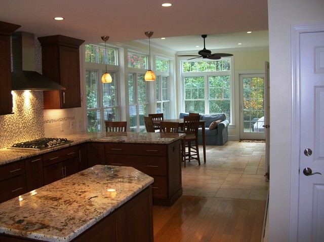 kitchen renovation and sunroom addition - traditional - kitchen