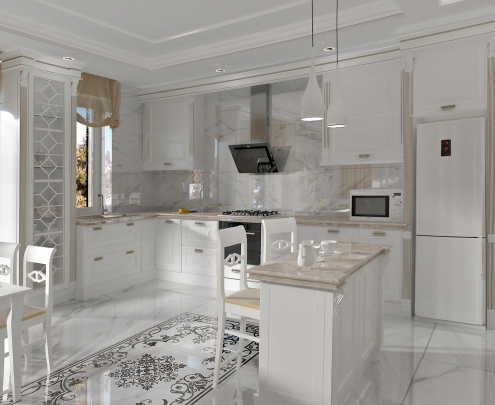 Кухня-гостиная в частном коттедже