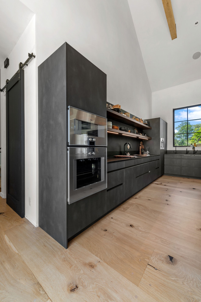 Mountain style kitchen photo in New York
