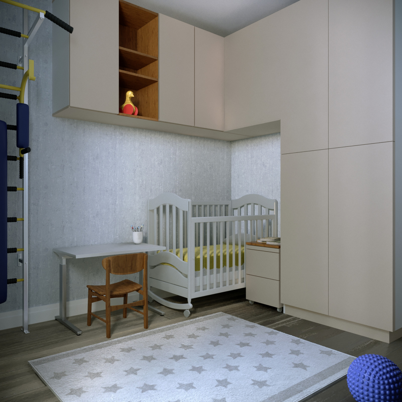 Детская комната 9.6 кв м