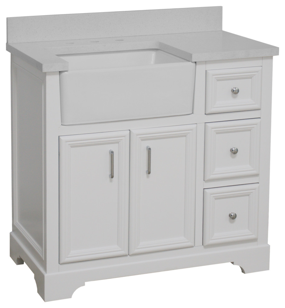 Zelda 36" Bathroom Vanity Transitional Bathroom Vanities And Sink Consoles by Kitchen Bath